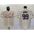New York Yankees #99 Aaron Judge Cream CONTON Limited Stitched Jersey 2