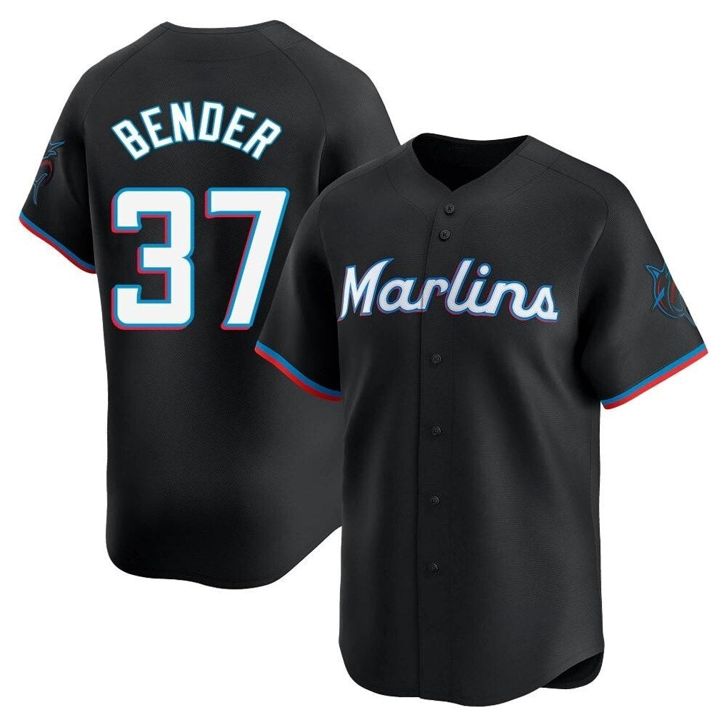 Miami Marlins #37 Anthony Bender Player Black CONTON Home Limited Stitched Jerseys