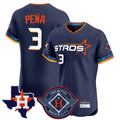 Houston Astros #3 Jeremy Pena Player Navy CONTON City Connect Texas Patch Vapor Premier Limited Elite Home Stitched Jerseys
