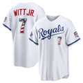 Kansas City Royals #7 Bobby Witt Jr. 2026 All-Star Edition Stars & Stripes White CONTON Stadium Jersey