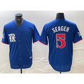 Texas Rangers #5 Corey Seager Royal Blue CONTON 2023 City Connect Stitched Jersey