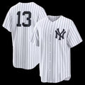 New York Yankees #13 Jazz Chisholm Jr. White CONTON Home Replica Jersey 2