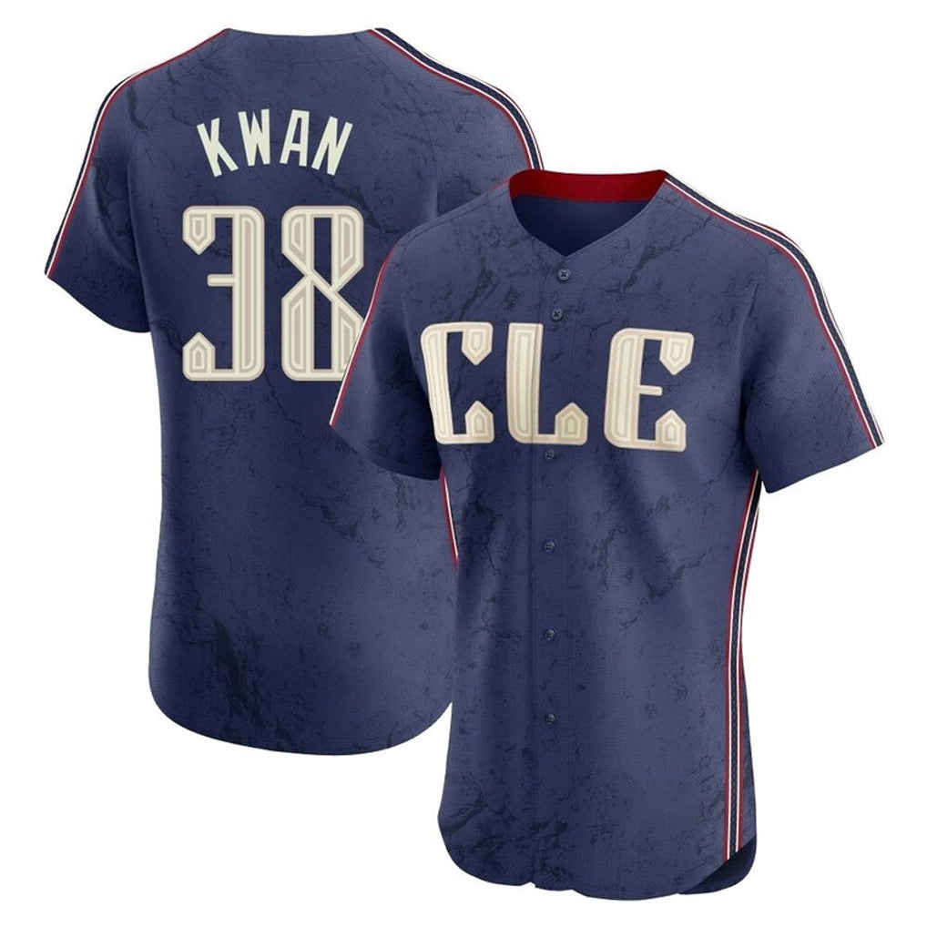 Cleveland Guardians #38 Steven Kwan Player Navy CONTON City Connect Limited Elite Home Stitched Jerseys