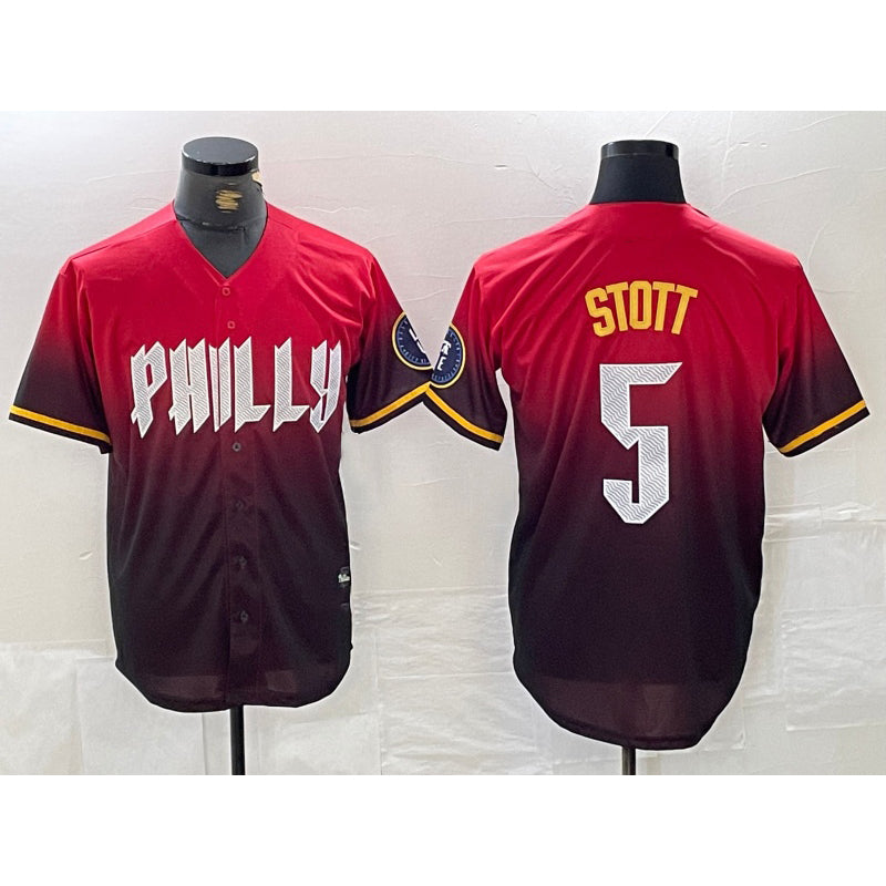 Philadelphia Phillies #5 Bryson Stott Red CONTON 2024 City Cool Base Jersey