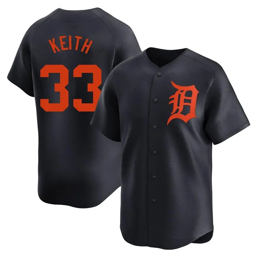 Detroit Tigers #33 Colt Keith Player Navy CONTON Home Limited Stitched Jerseys