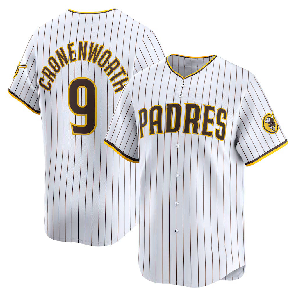 San Diego Padres #9 Jake Cronenworth White CONTON Home Limited Player Jersey