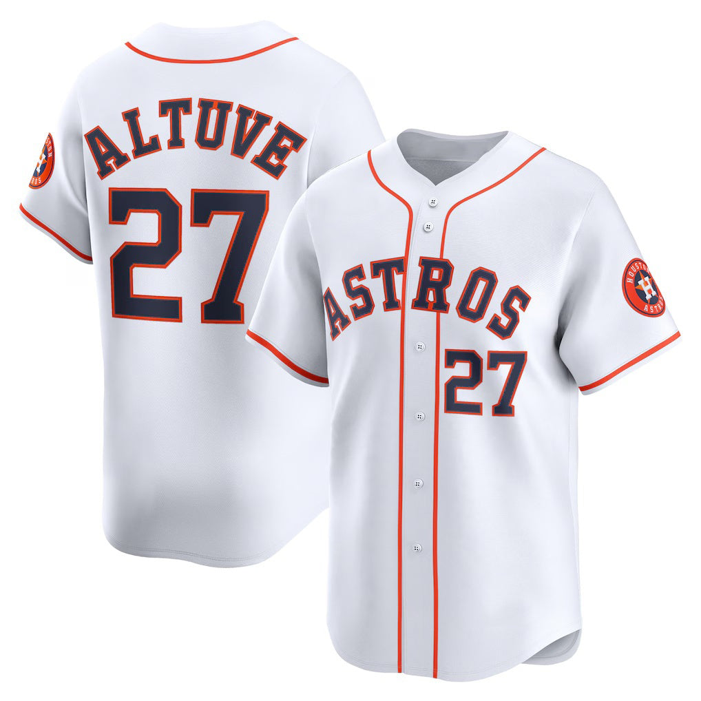 Houston Astros #27 Jose Altuve White CONTON Home Limited Player Jersey