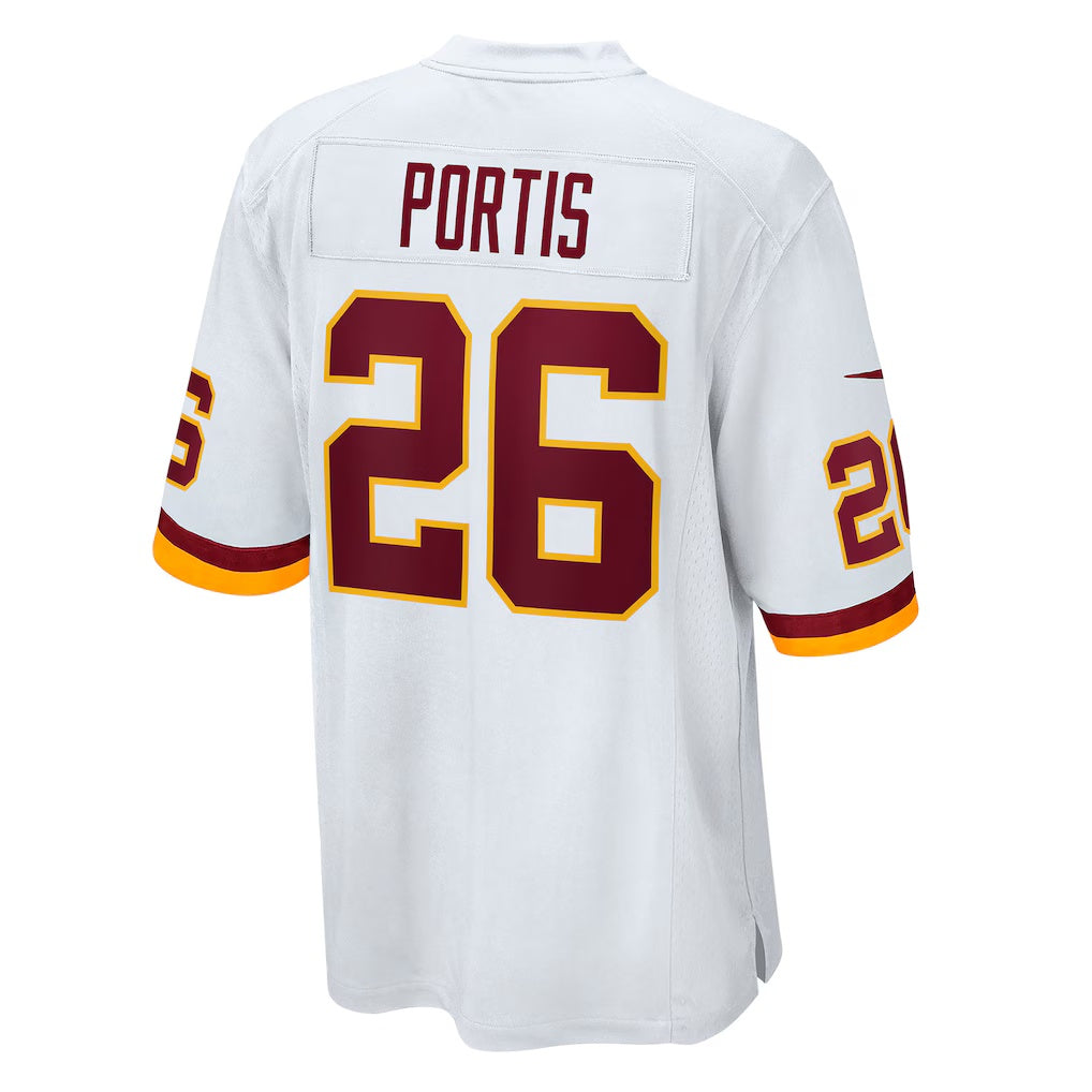W.Football Team #26 Clinton Portis White CONTON Retired Player Game Jersey