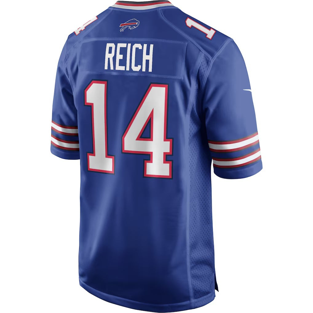 B.Bills #14 Frank Reich Royal CONTON Game Retired Player Jersey