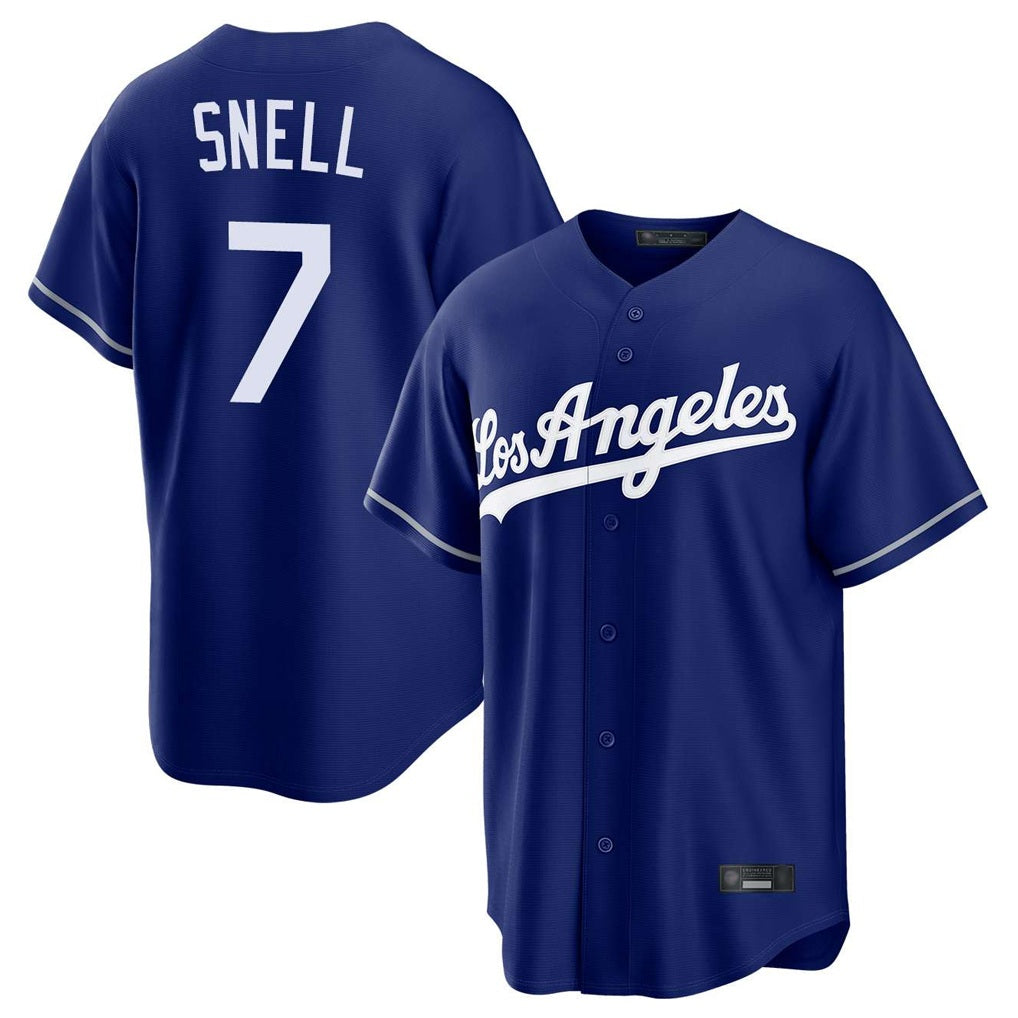 Los Angeles Dodgers #7 Blake Snell Player Royal CONTON Game Stitched Jerseys