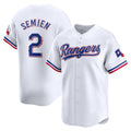 Texas Rangers #2 Marcus Semien White CONTON Home Limited Player Jersey