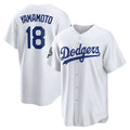 Los Angeles Dodgers #18 Yoshinobu Yamamoto White CONTON 2025 World Series Champions Home Replica Jersey