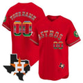 Custom Houston Astros Mexico Texas Patch Vapor Premier Limited Jersey ¨CRed CONTON