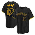 Boston Red Sox #12 Connor Wong Player Black CONTON Snake Skin City Home Game Stitched Jerseys