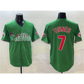 Philadelphia Phillies #7 Trea Turner Green CONTON Phanatic Limited Stitched Jersey