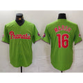 Philadelphia Phillies #16 Brandon Marsh Green CONTON With Patch Stitched Cool Base Jersey