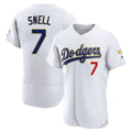 Los Angeles Dodgers #7 Blake Snell Player Gold White CONTON 2026 Collection Stadium Limited Elite Stitched Jerseys
