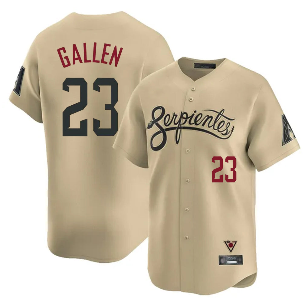 Arizona Diamondbacks #23 Zac Gallen Player Tan CONTON City Connect Limited Home Game Stitched Jerseys