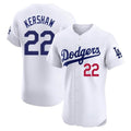 Los Angeles Dodgers #22 Clayton Kershaw Player White CONTON Limited Elite Stitched Jerseys