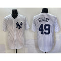 New York Yankees #49 Ron Guidry White CONTON Cool Base Stitched Jersey