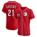 Cincinnati Reds #21 Hunter Greene Player Red CONTON Limited Elite Home Game Stitched Jerseys