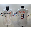 Houston Astros #9 Zach Dezenzo White CONTON 2025 City Connect With Texas Patch Limited Stitched Jersey