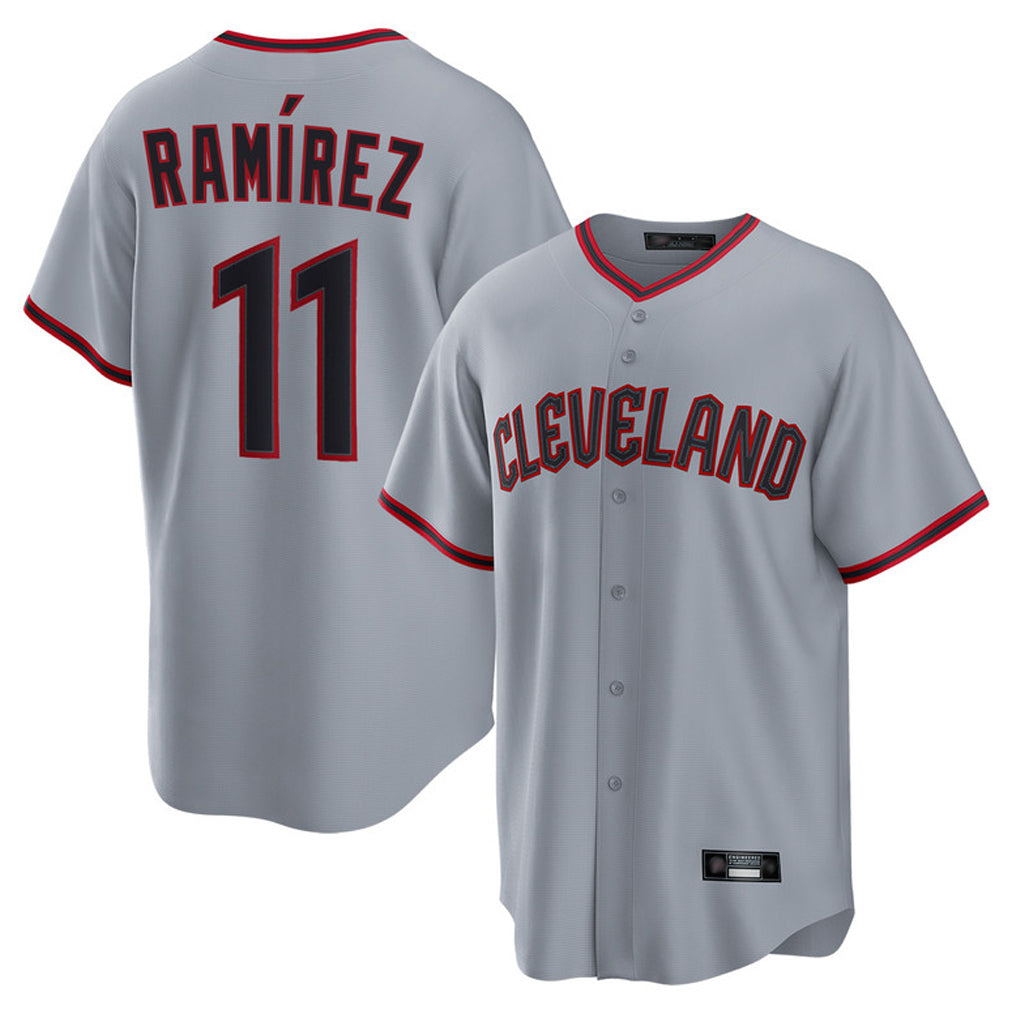 Cleveland Guardians #11 Jose Ramirez Player Gray CONTON Home Game Stitched Jerseys