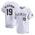Colorado Rockies #19 Charlie Blackmon Player White CONTON Limited Home Stitched Jerseys