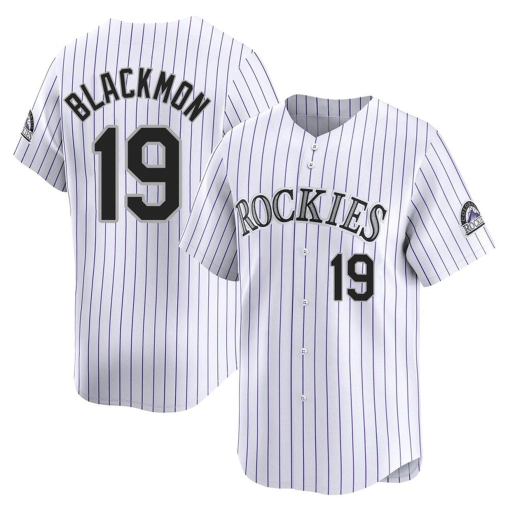 Colorado Rockies #19 Charlie Blackmon Player White CONTON Limited Home Stitched Jerseys