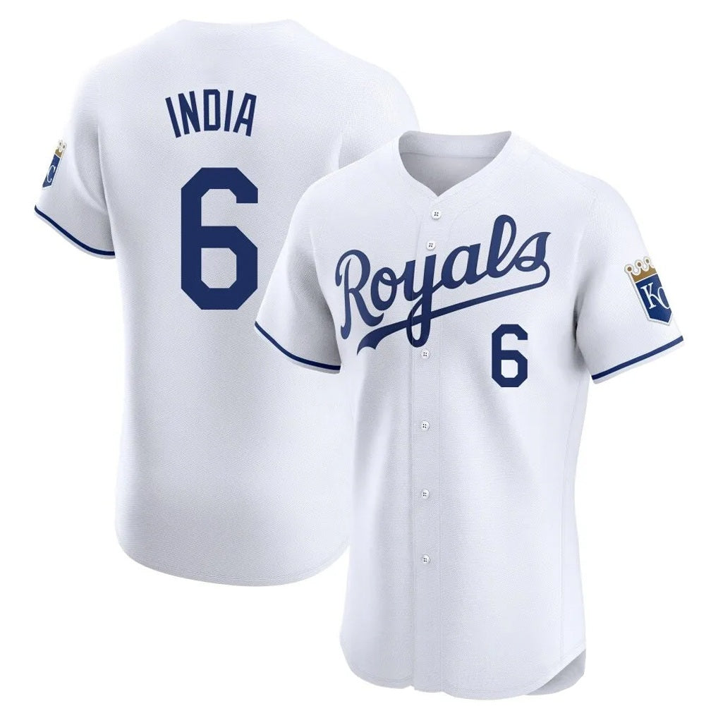 Kansas City Royals #6 Jonathan India Player White CONTON Alt Limited Elite Home Stitched Jerseys