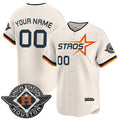 Custom Houston Astros Active Player Cream CONTON 2025 City Connect Limited Stitched Jersey