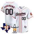 Custom Houston Astros Houston Rodeo Patch Vapor Premier Limited Jersey ¨C White 2 CONTON