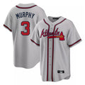 Atlanta Braves #3 Dale Murphy Player Gray CONTON Home Game Stitched Jerseys
