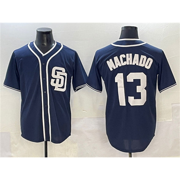 San Diego Padres #13 Manny Machado Navy CONTON Cool Base Stitched Jersey