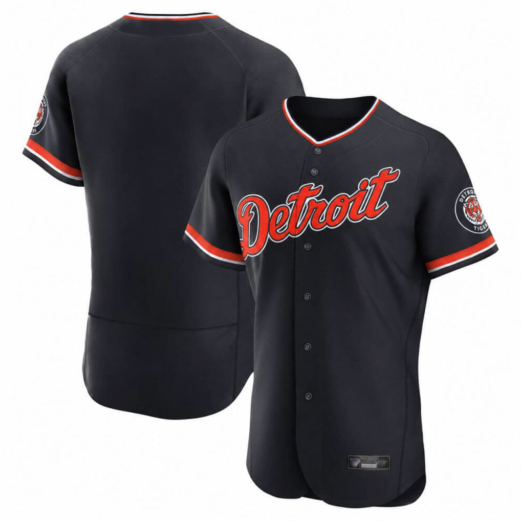 Detroit Tigers Blank Player Navy CONTON Limited Elite Home Game Stitched Jerseys