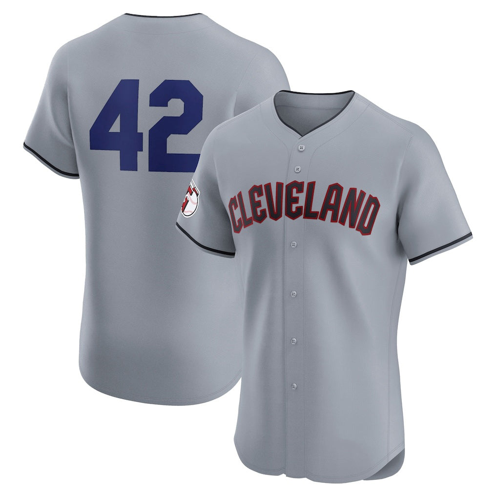 Cleveland Guardians #42 Jackie Robinson Gray CONTON Road 2024 Day Elite Jersey