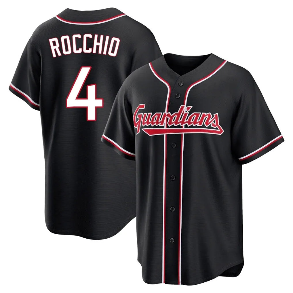Cleveland Guardians #4 Brayan Rocchio Player Black CONTON Fashion Out Home Game Stitched Jerseys