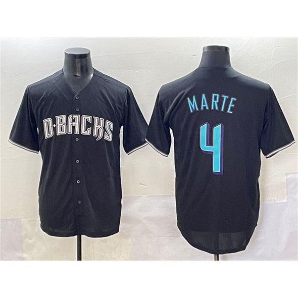Arizona Diamondbacks #4 Ketel Marte Black CONTON Stitched Jersey