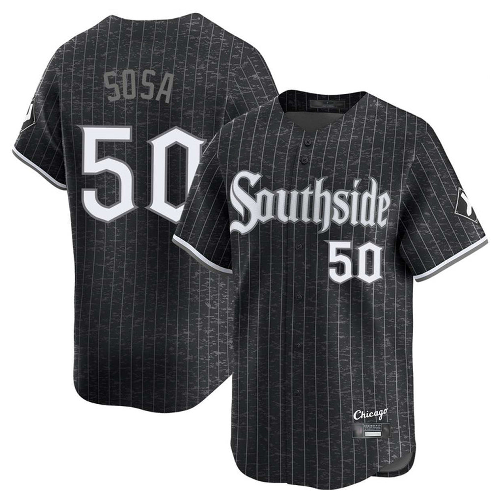 Chicago White Sox #50 Lenyn Sosa Player Black CONTON City Connect Limited Home Stitched Jerseys