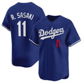 Los Angeles Dodgers #11 Roki Sasaki Royal CONTON 2025 Alternate Limited Stitched Jersey