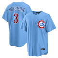 Chicago Cubs #3 Alex Bregman Player Light Blue CONTON Home Game Stitched Jerseys