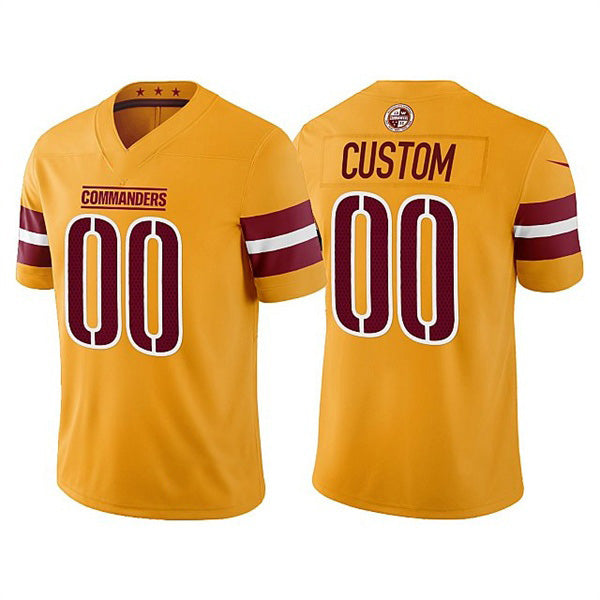 Custom W.Commanders 2022 Gold CONTON Vapor Untouchable Stitched Jersey