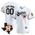 Custom Houston Astros Cactus Jack Style Vapor Premier Limited Jersey ¨C White CONTON