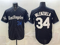 Los Angeles Dodgers #34 Fernando Valenzuela Black CONTON 2025 World Series Champions Patch 'Gothic Edition' Vapor Premier Limited Stitched Jersey