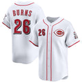 Cincinnati Reds #26 Chase Burns White CONTON Home Limited Stitched Jersey