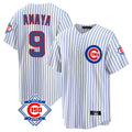 Chicago Cubs #9 Miguel Amaya Player White CONTON 150th Anniversary Home Game Stitched Jerseys
