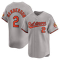 Baltimore Orioles #2 Gunnar Henderson Gray CONTON Road Limited Player Jersey