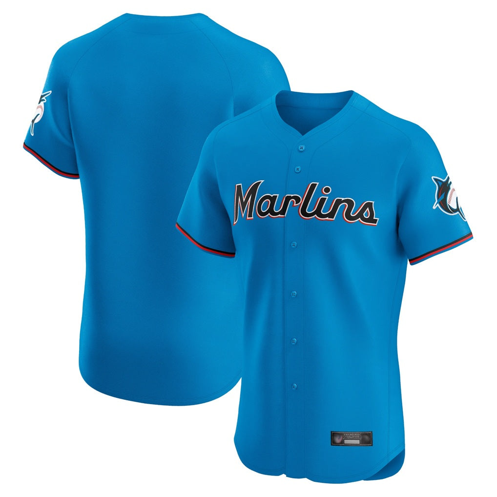 Miami Marlins Blank Player Blue CONTON Home Limited Elite Stitched Jerseys