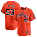 Houston Astros #53 Cristian Javier Player Orange CONTON Home Limited Stitched Jerseys