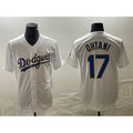 Los Angeles Dodgers #17 Shohei Ohtani White Gold CONTON Cool Base With Patch Stitched Jersey
